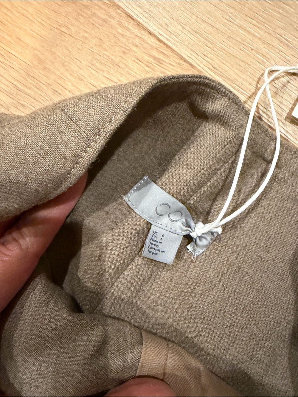 COS Belted Wool Trousers Tan Lightweight Size 6 NWT! - Picture 5 of 13